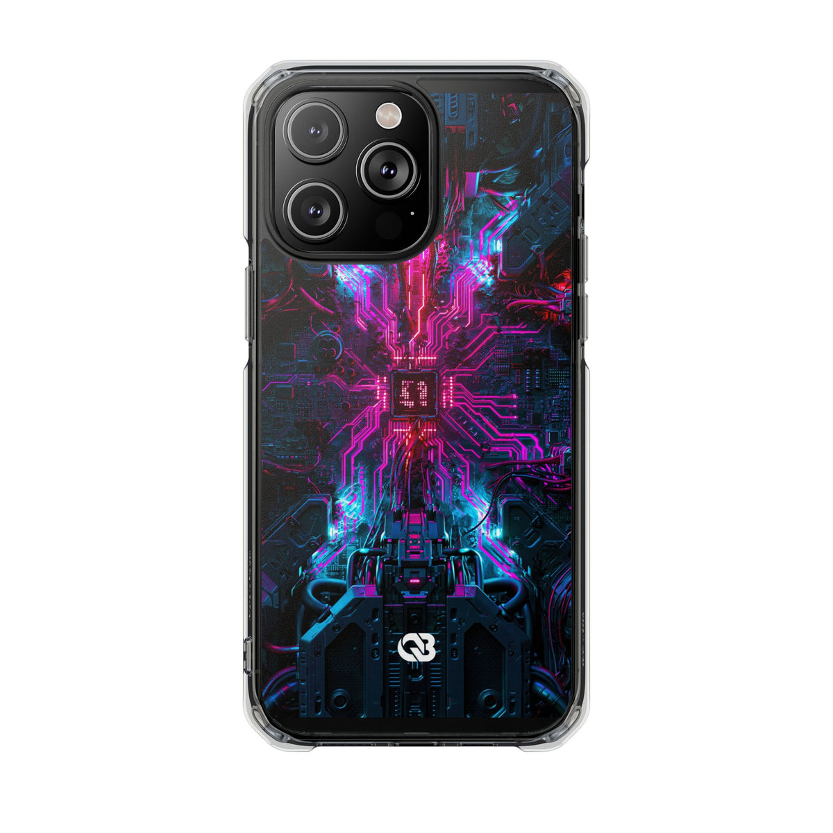 Neural Circuit Core · Clear Impact Magnetic Phone Case for iPhone ·  Black