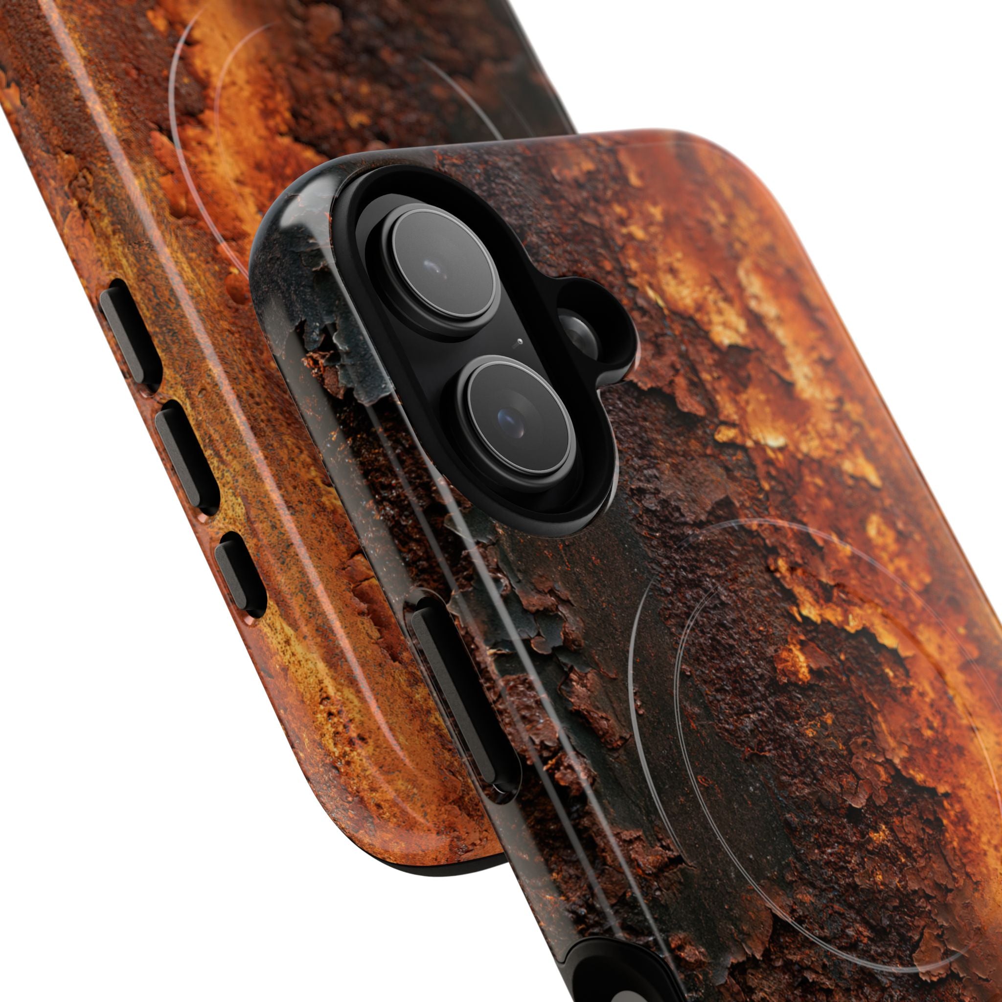 Orange Tough 2.0 Magsafe Phone Case for iPhone - Oxidized Iron Crust
