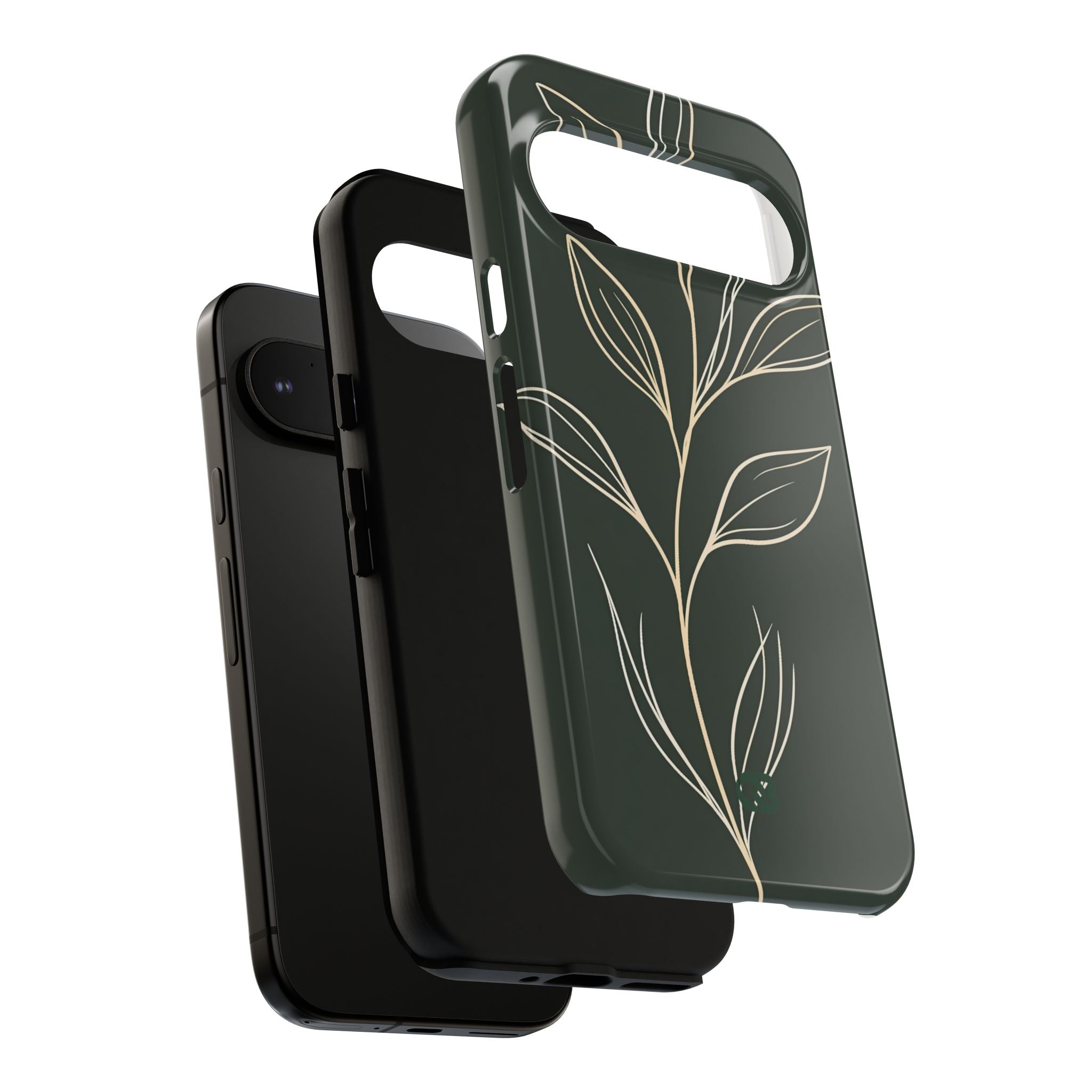 Green Tough Phone Case for Google Pixel - Deep Moss Willow