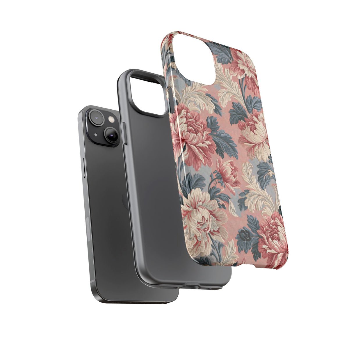 Blush Peony Jacquard · Tough Phone Case for iPhone · Pink