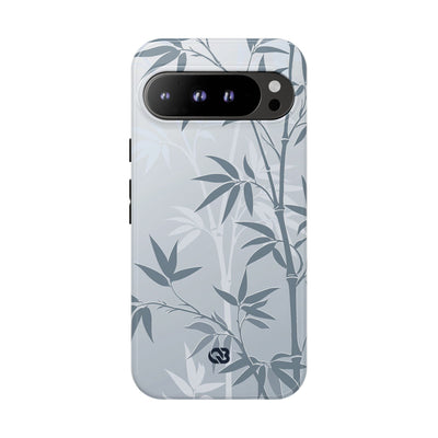 Misty Bamboo Grove · Tough Phone Case for Pixel ·  Blue