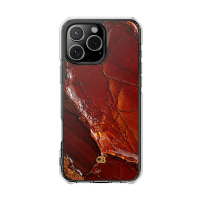 Amber Embrace · Clear Impact Magnetic Phone Case for iPhone · Brown