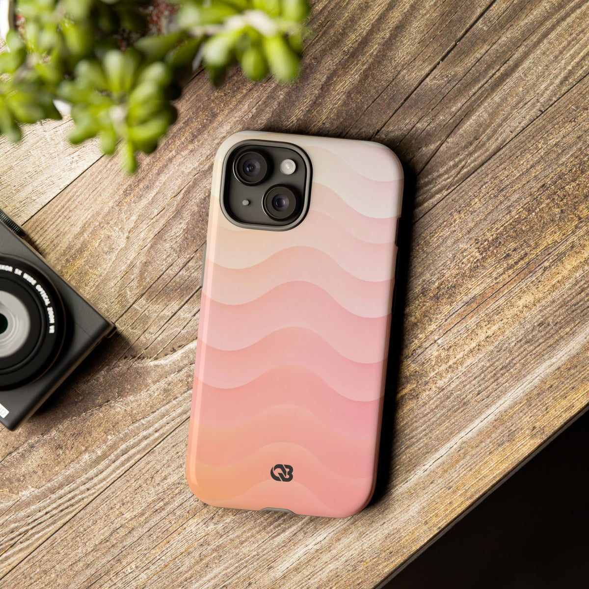Blush Horizon Waves · Tough Phone Case for iPhone · Pink