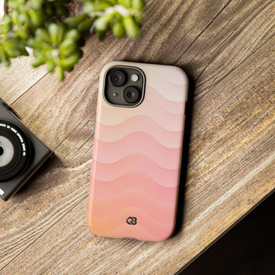 Blush Horizon Waves · Tough Phone Case for iPhone · Pink