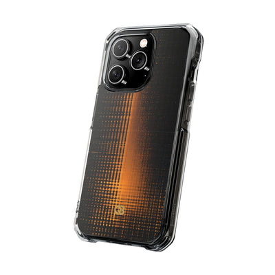 Amber Frequency · Clear Impact Magnetic Phone Case for iPhone · Orange