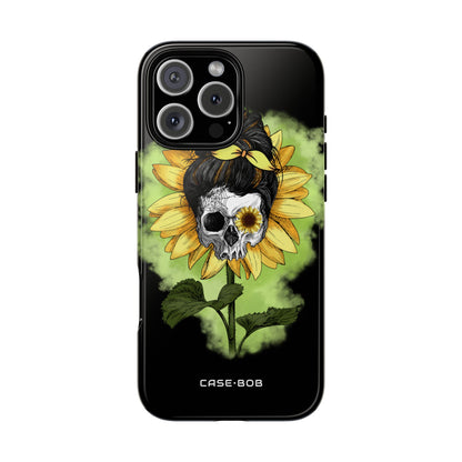 Sonnenblumen-Schädel iPhone 16 Pro Max Case - Tough