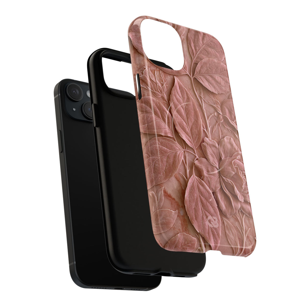 Blush Rose Relief · Tough 2.0 Magnetic Phone Case for iPhone · Pink