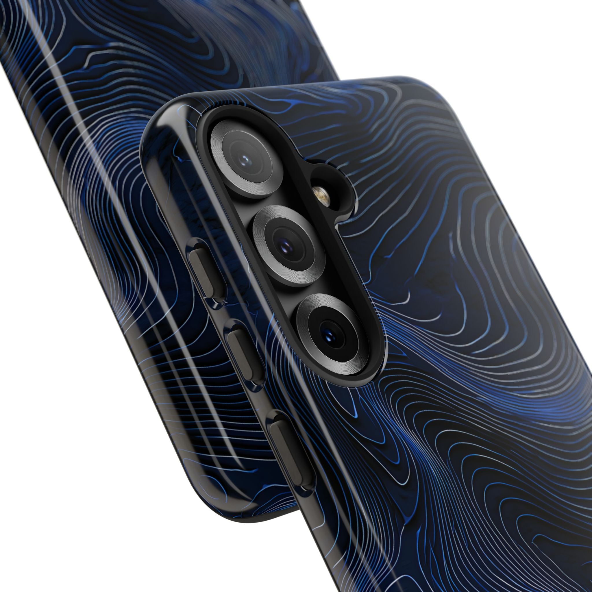 Blue Tough Phone Case for Samsung - Cobalt Contour Ridge