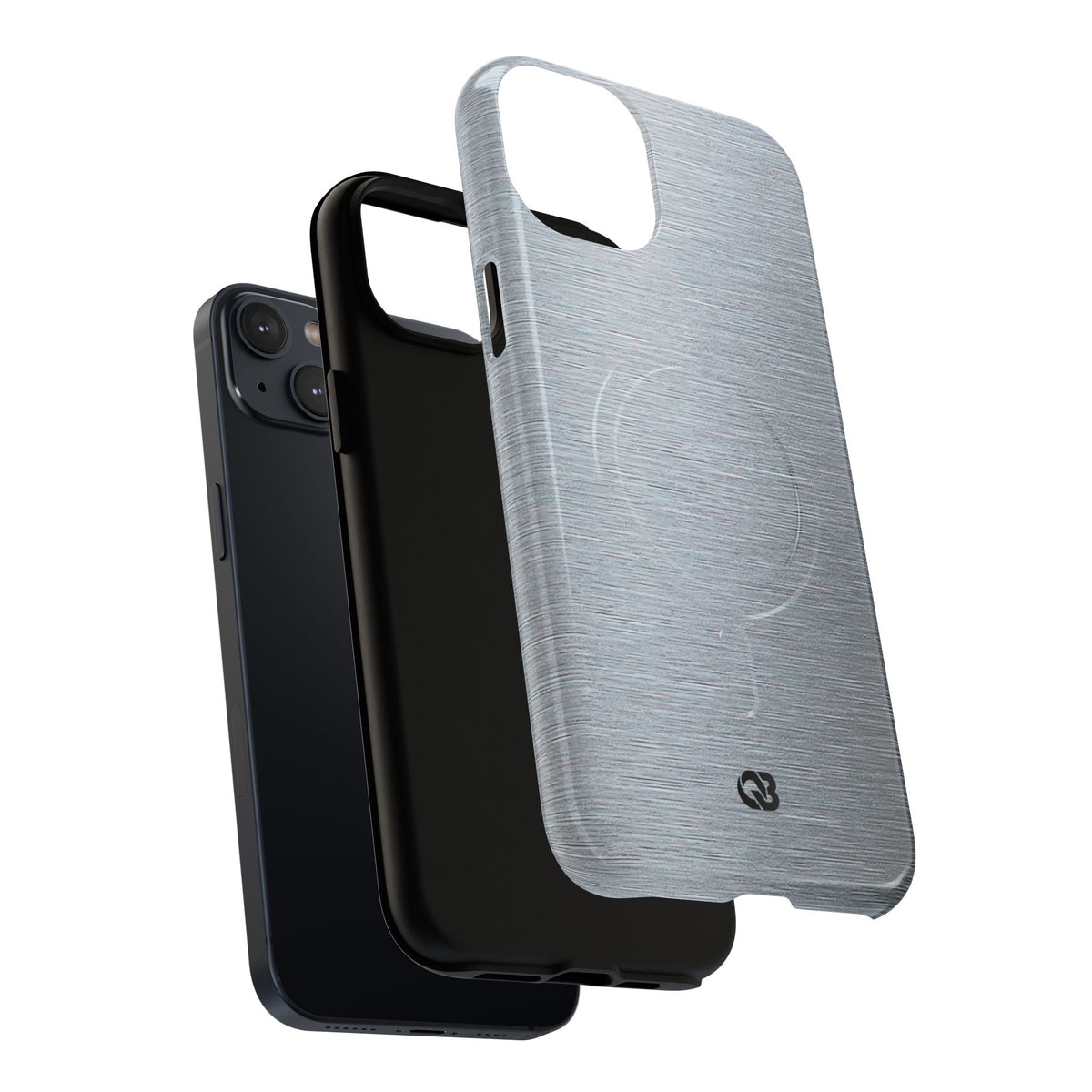 Brushed Aluminum · Tough 2.0 Magnetic Phone Case for iPhone · Silver
