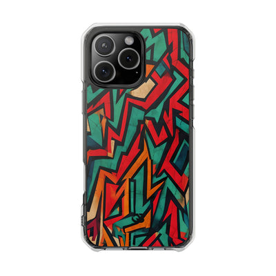 Jagged Teal Static · Impact Phone Case for iPhone · Magsafe