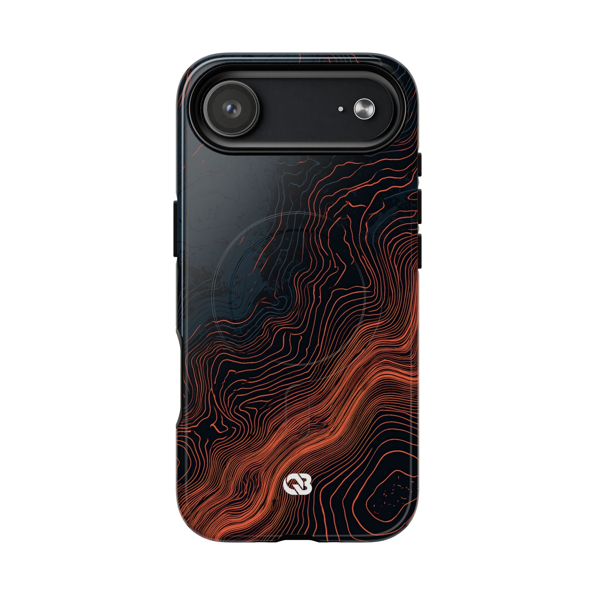 Black Tough 2.0 Magsafe Phone Case for iPhone - Volcanic Basalt Map