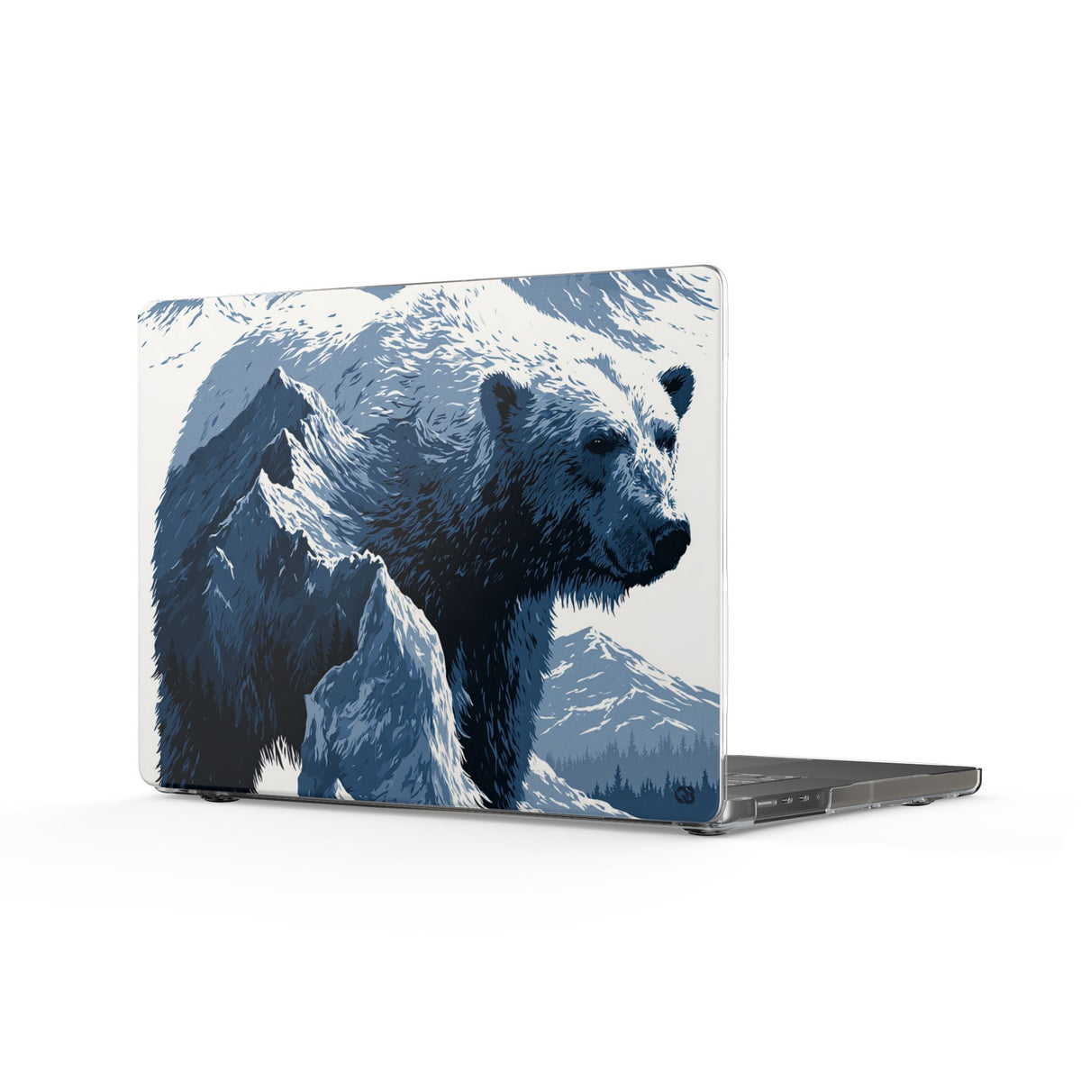 Fjord Summit Bear · Clear Hard Case for MacBook · Blue