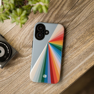 Grey Tough Phone Case for iPhone - Slate Prism Burst