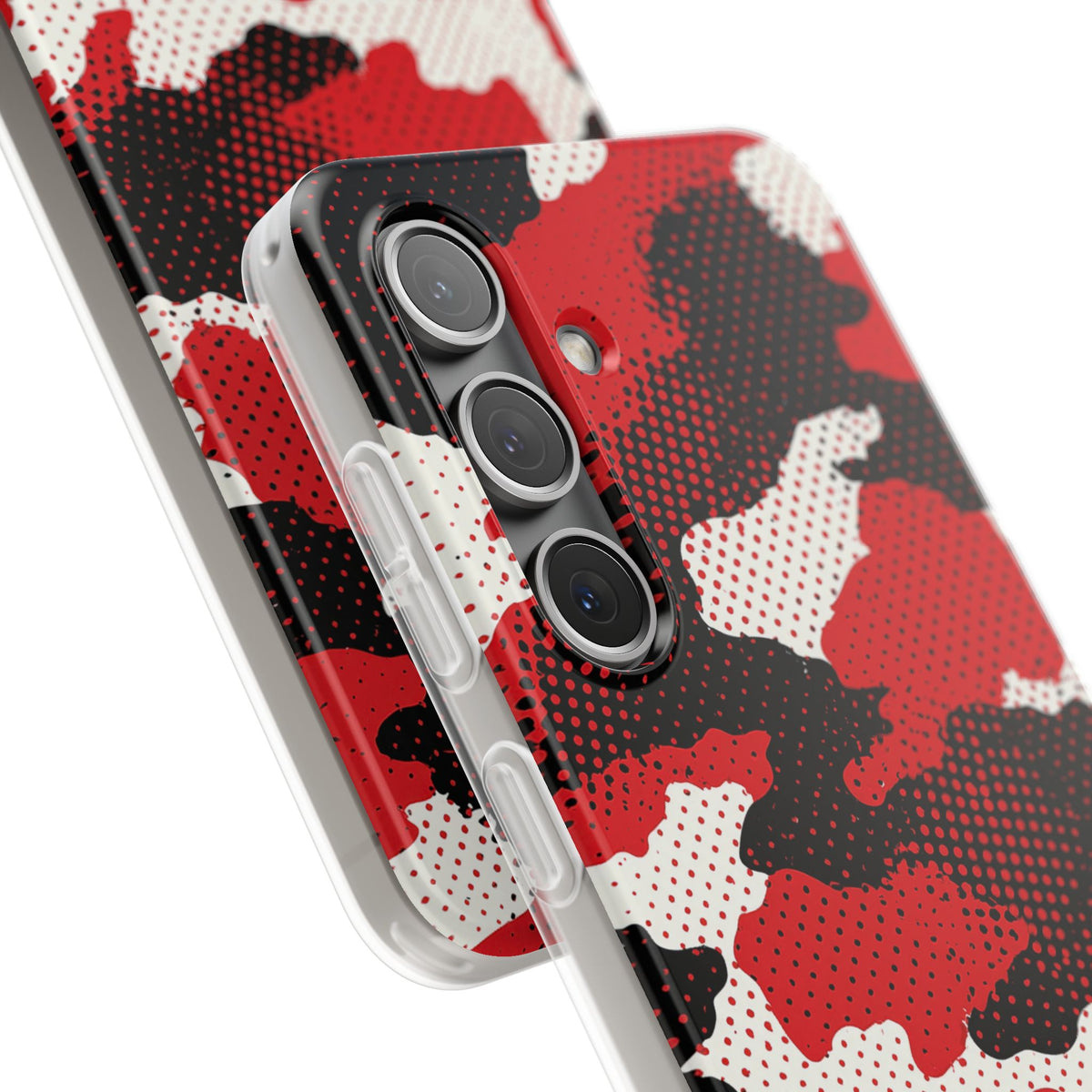 Crimson Halftone Camo · Lite Phone Case for Samsung · Red