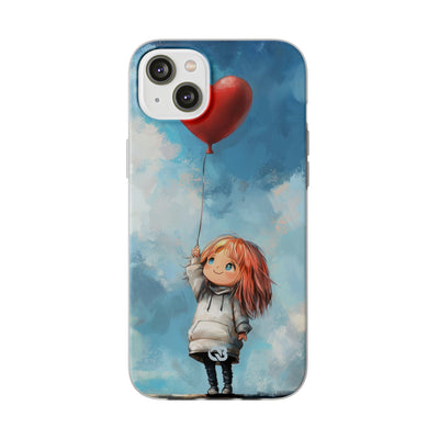 Crimson Heart Sky · Soft Coque de téléphone pour iPhone