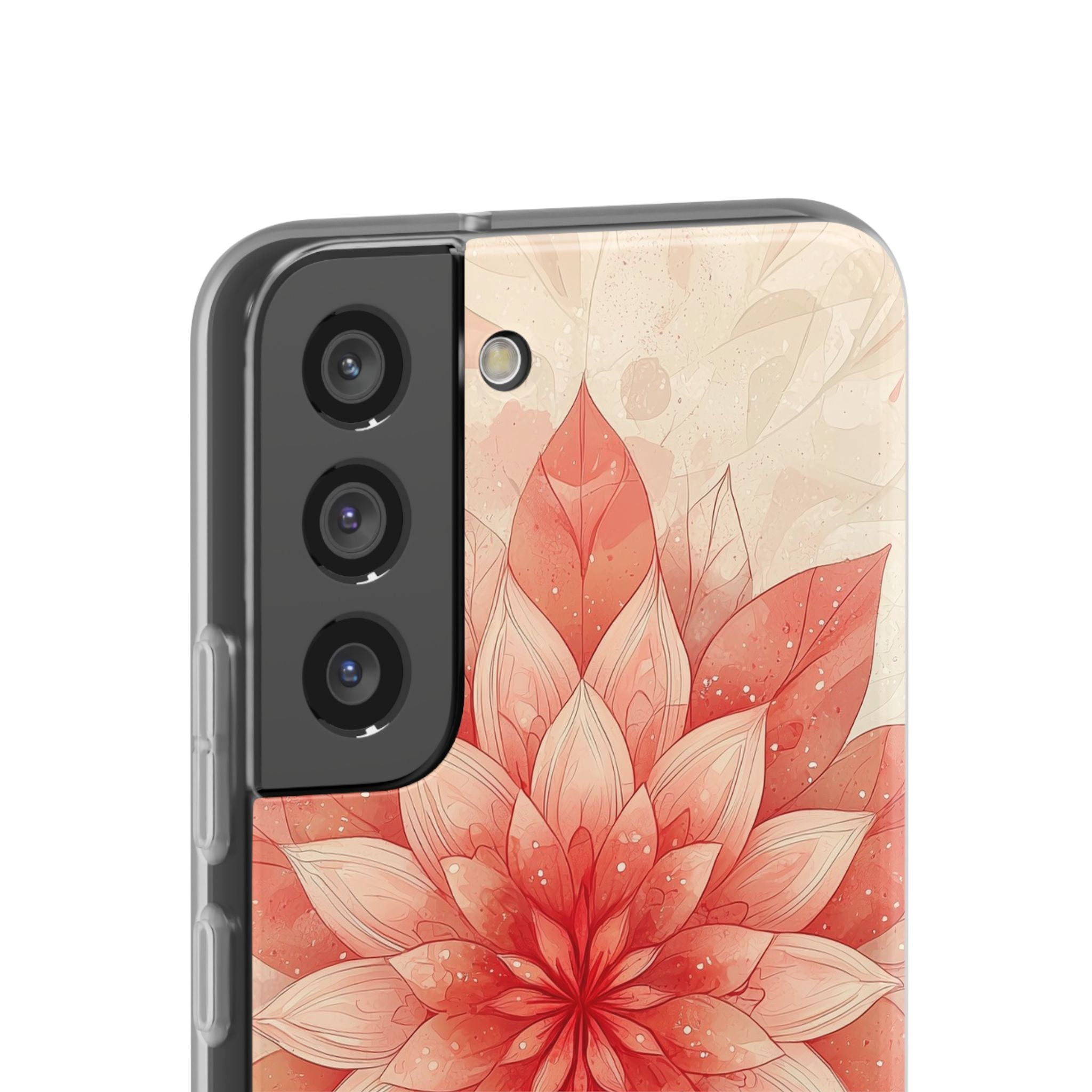Coral Layered Bloom · Soft Phone Case for Samsung