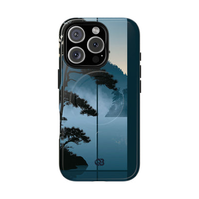 Blue Tough 2.0 Magsafe Phone Case for iPhone - Kyoto Mist Pine
