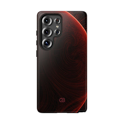 Red Tough Phone Case for Samsung - Crimson Flare Flux