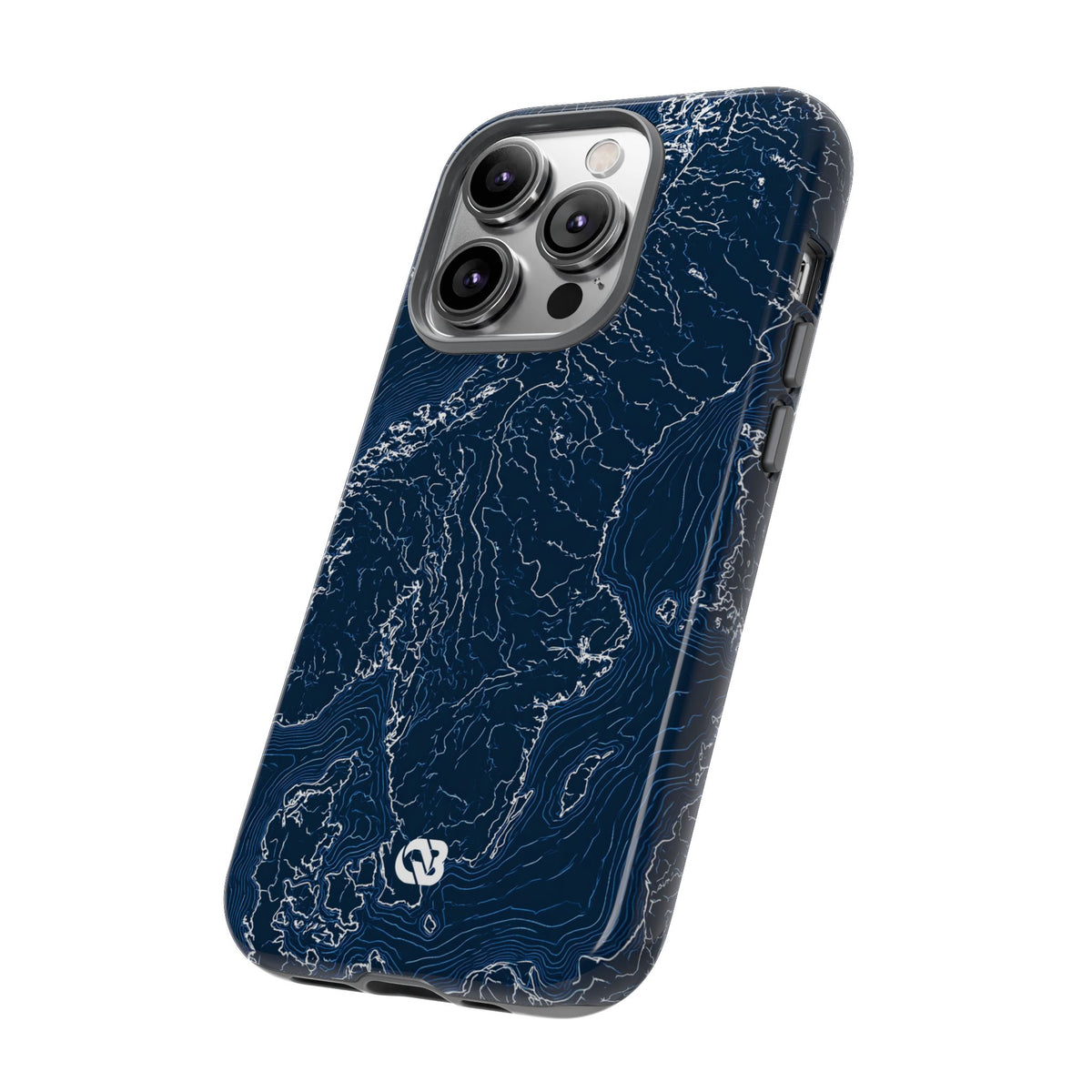 Nordic Contour Chart · Tough Phone Case for iPhone · Blue