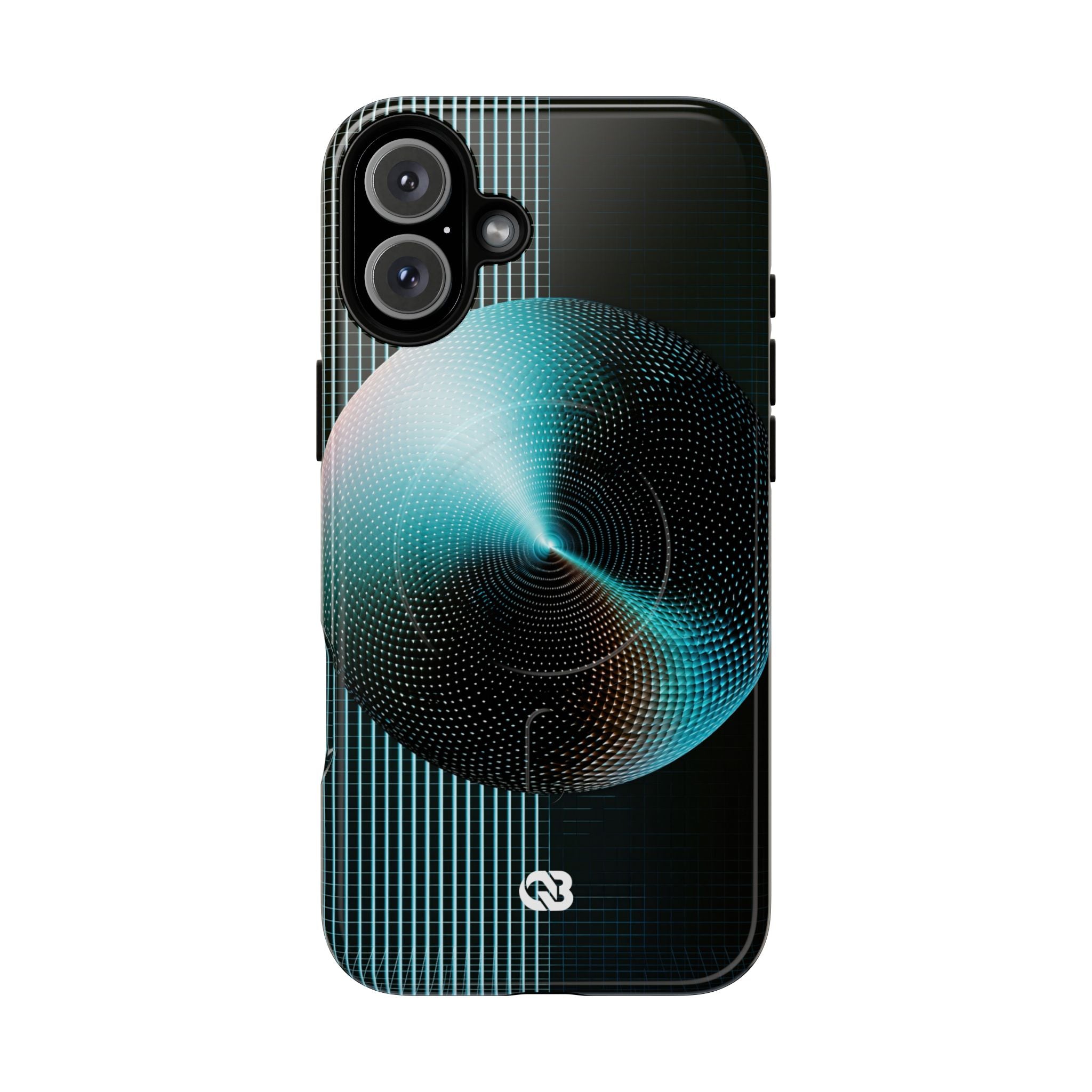 Blue Tough 2.0 Magsafe Phone Case for iPhone - Cyan Vector Sphere