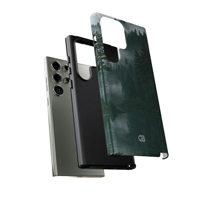 Green Tough Phone Case for Samsung - Misty Evergreen Mirror