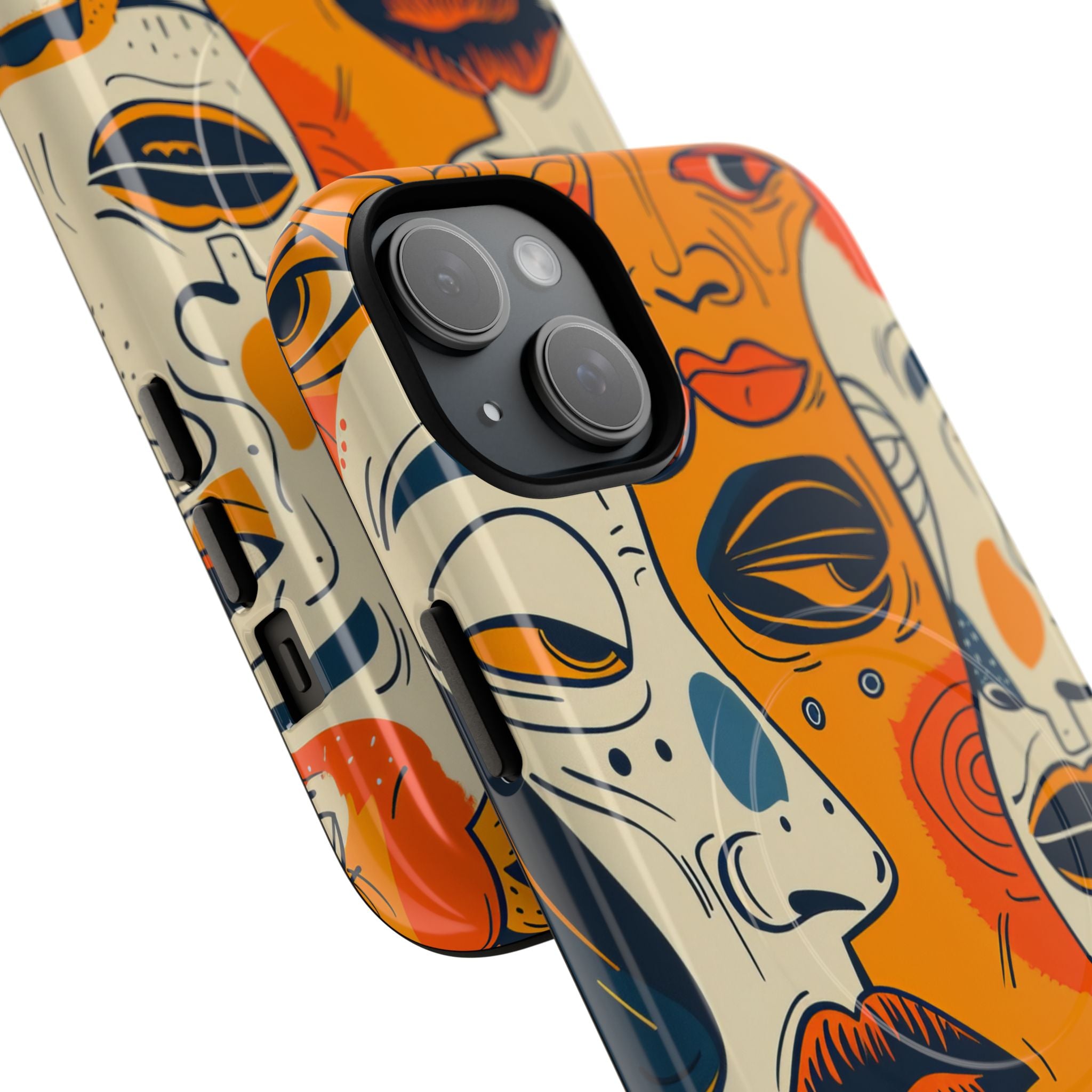 Tangled Faces Sunset iPhone 15 Plus Case - Tough+