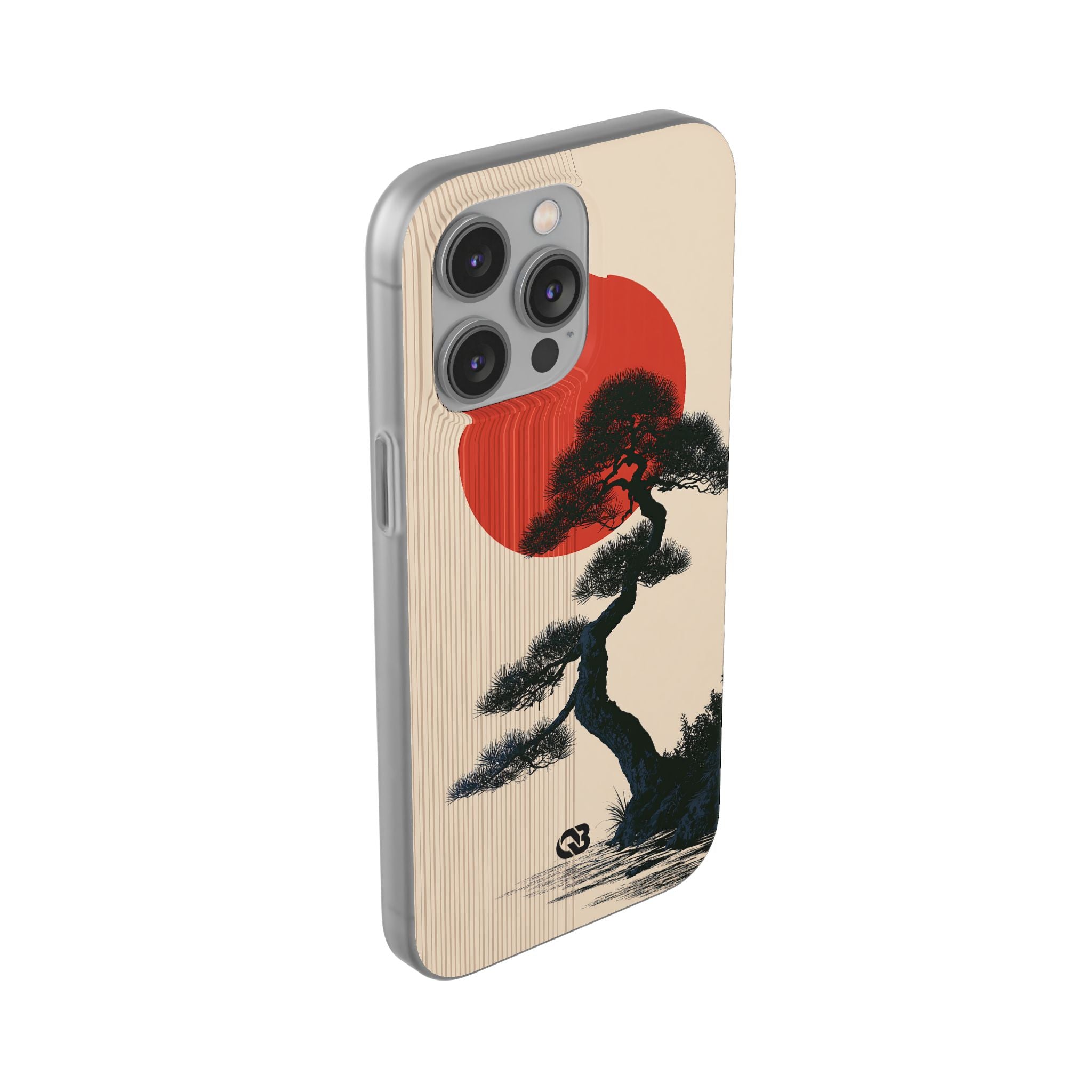 Beige Lite Phone Case for iPhone - Kyoto Crimson Pine
