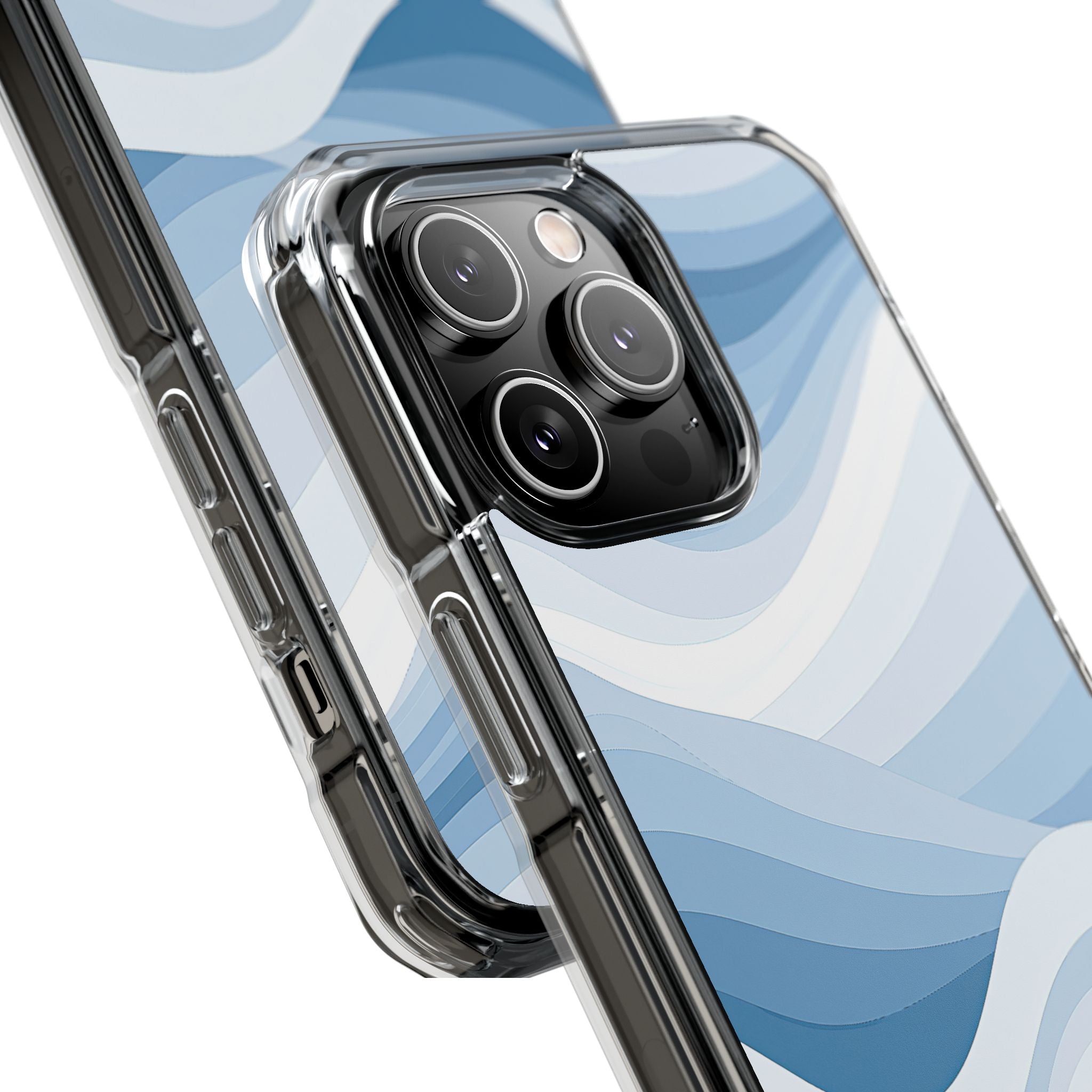 Blue Impact MagSafe Phone Case for iPhone - Glacial Indigo Flow