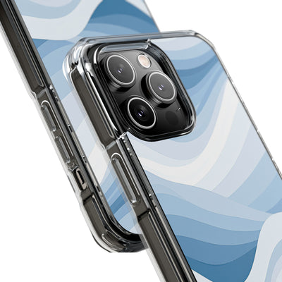 Blue Impact MagSafe Phone Case for iPhone - Glacial Indigo Flow