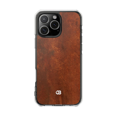 Oxidized Corten · Clear Impact Magnetic Phone Case for iPhone ·  Brown