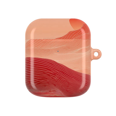 Crimson Dune Horizon · Hard Case for AirPods & AirPods Pro · Red