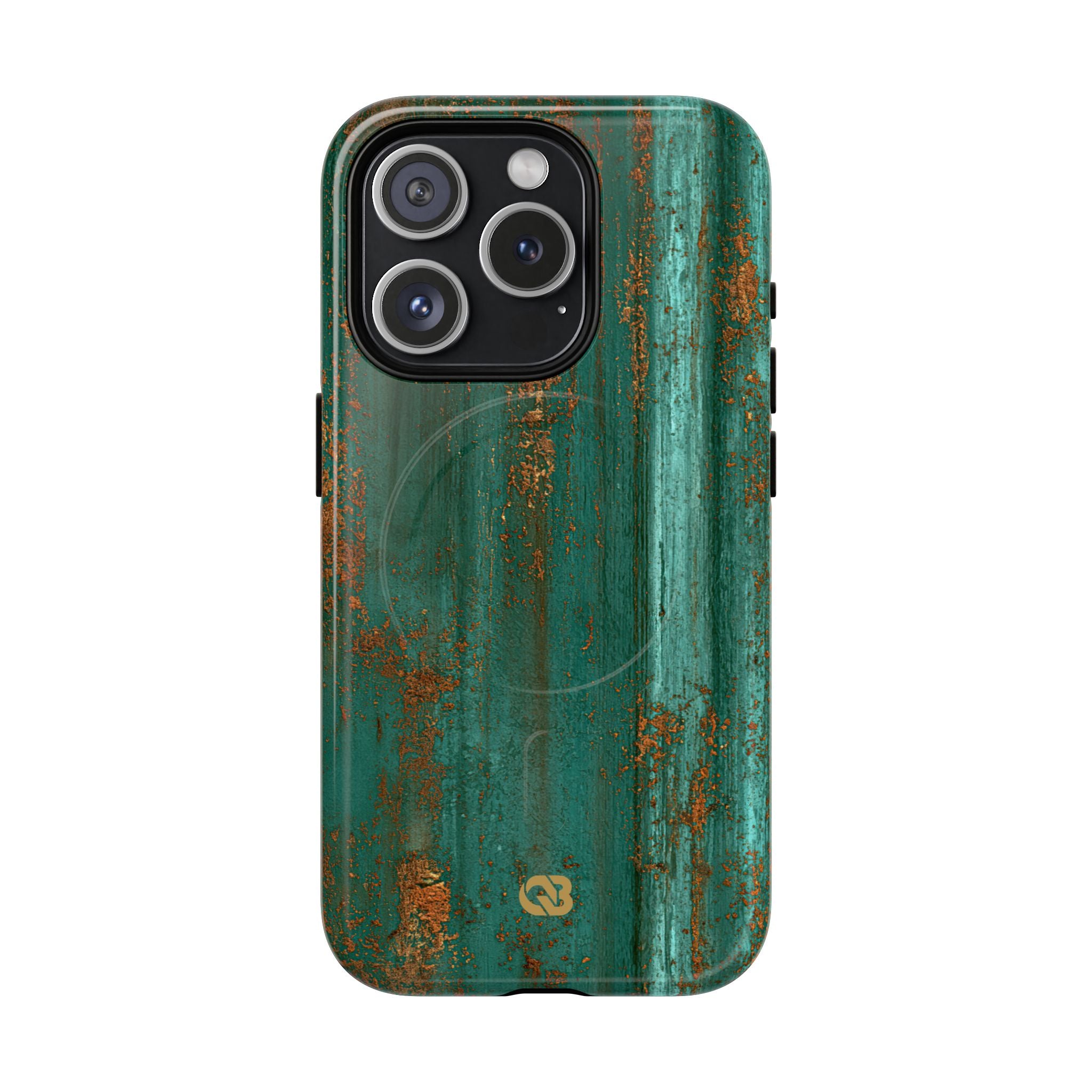 Teal Tough 2.0 Magsafe Phone Case for iPhone - Verdigris Copper Siding