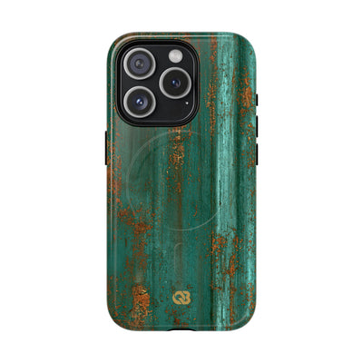 Teal Tough 2.0 Magsafe Phone Case for iPhone - Verdigris Copper Siding