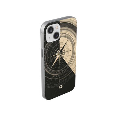 Beige Lite Phone Case for iPhone - Obsidian Nautical Blueprint