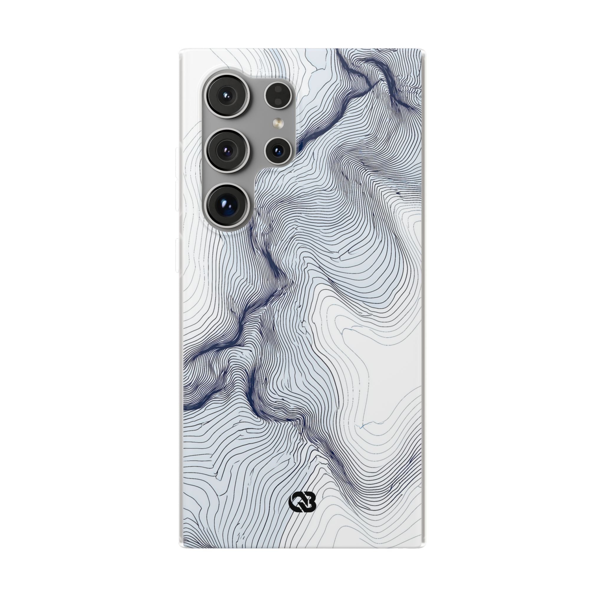 White Lite Phone Case for Samsung - Nordic Ridge Topo