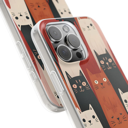 Elongated Cats Zwart iPhone 16 Pro Max Case - Soft