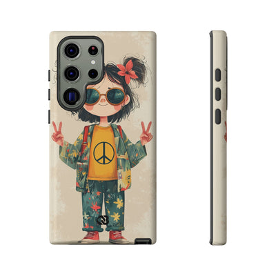 Retro Peace Girl · Tough Custodia per Samsung