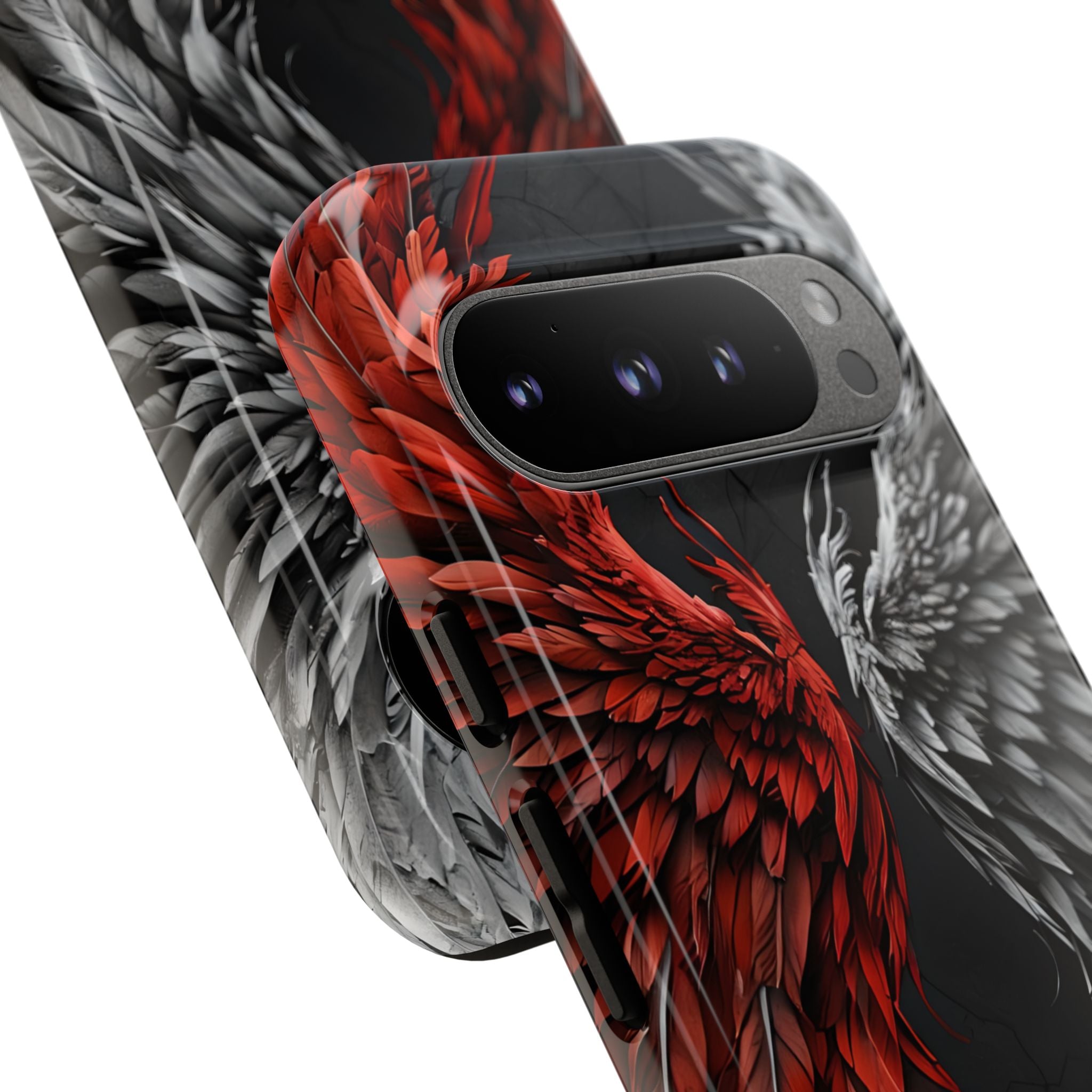 Split Crimson Wing · Tough Phone Case for Google Pixel