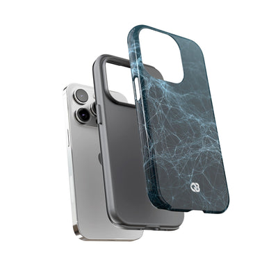 Teal Tough Phone Case for iPhone - Arctic Neural Mesh