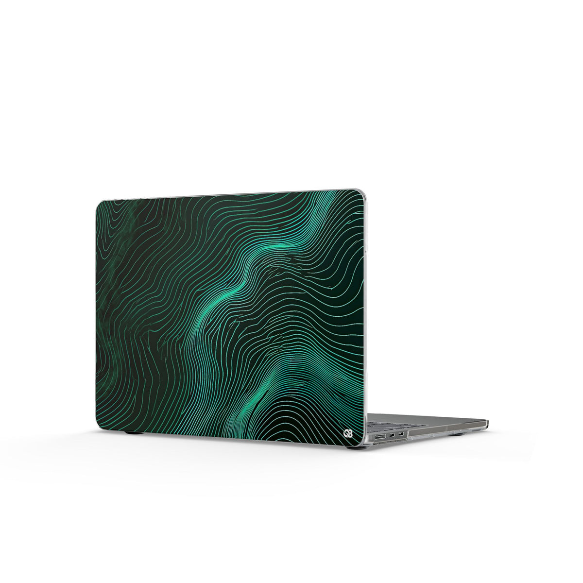 Emerald Topo Ridge · Clear Hard Case for MacBook · Green