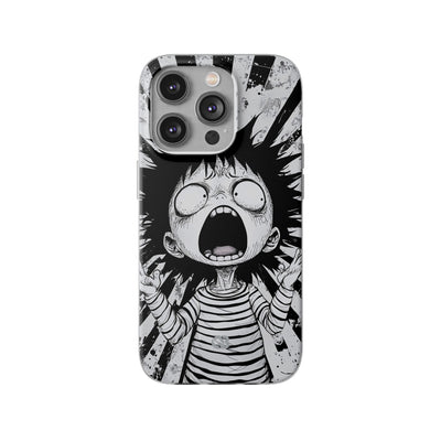 Chaotic Monochrome Scream · Soft Handyhülle für iPhone
