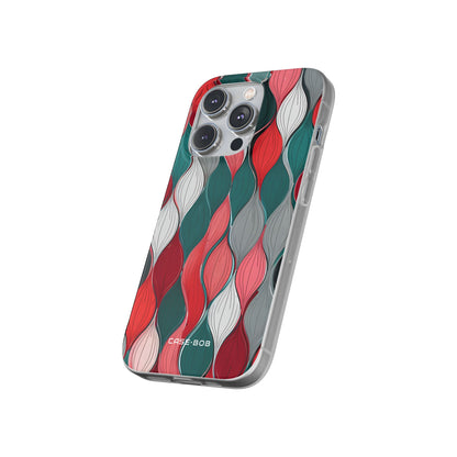 Lehden vesiputous teal iPhone 14 Pro -pehmeä suojakotelo