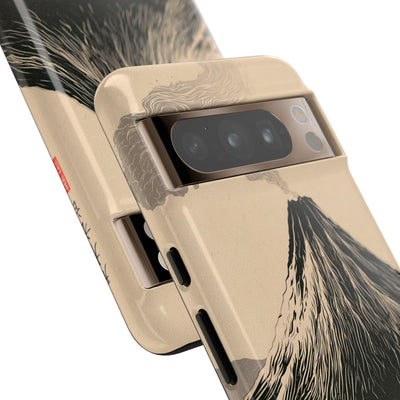 Beige Tough Phone Case for Google Pixel - Obsidian Ink Summit