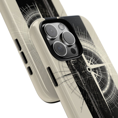 Beige Tough Phone Case for iPhone - Zenith Vector Spire