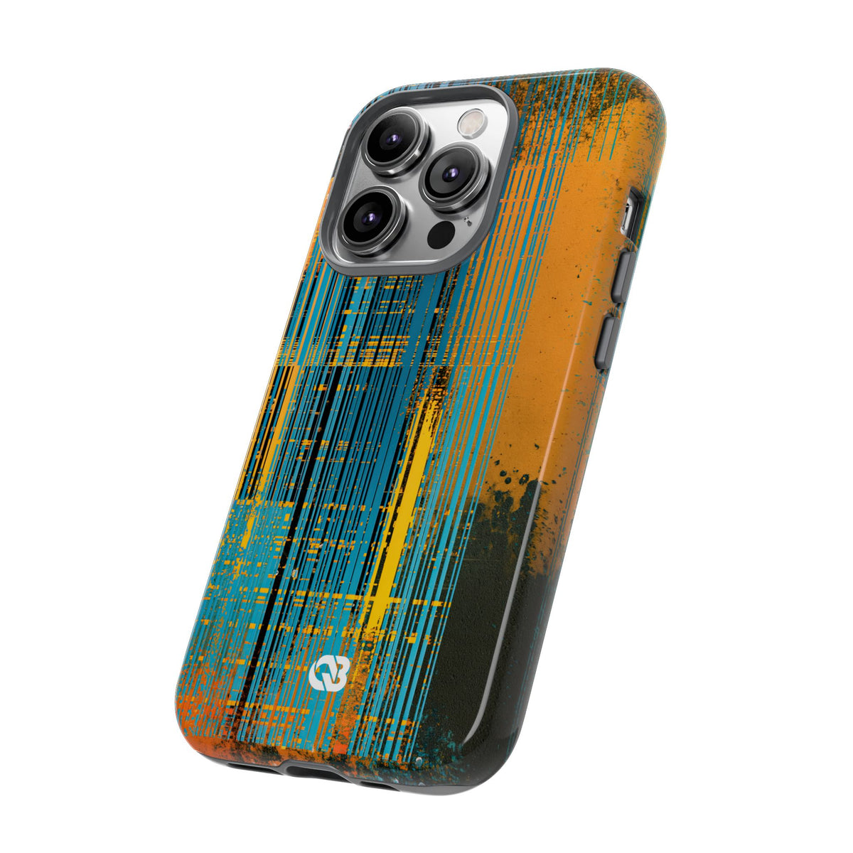 Cyber Glitch Stream · Tough Phone Case for iPhone · Teal