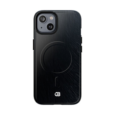 Black Tough 2.0 Magsafe Phone Case for iPhone - Midnight Brushed Grain