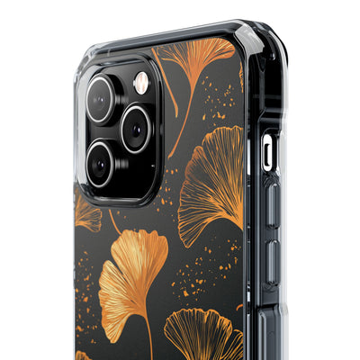 Gilded Ginkgo · Clear Impact Magnetic Phone Case for iPhone · Gold