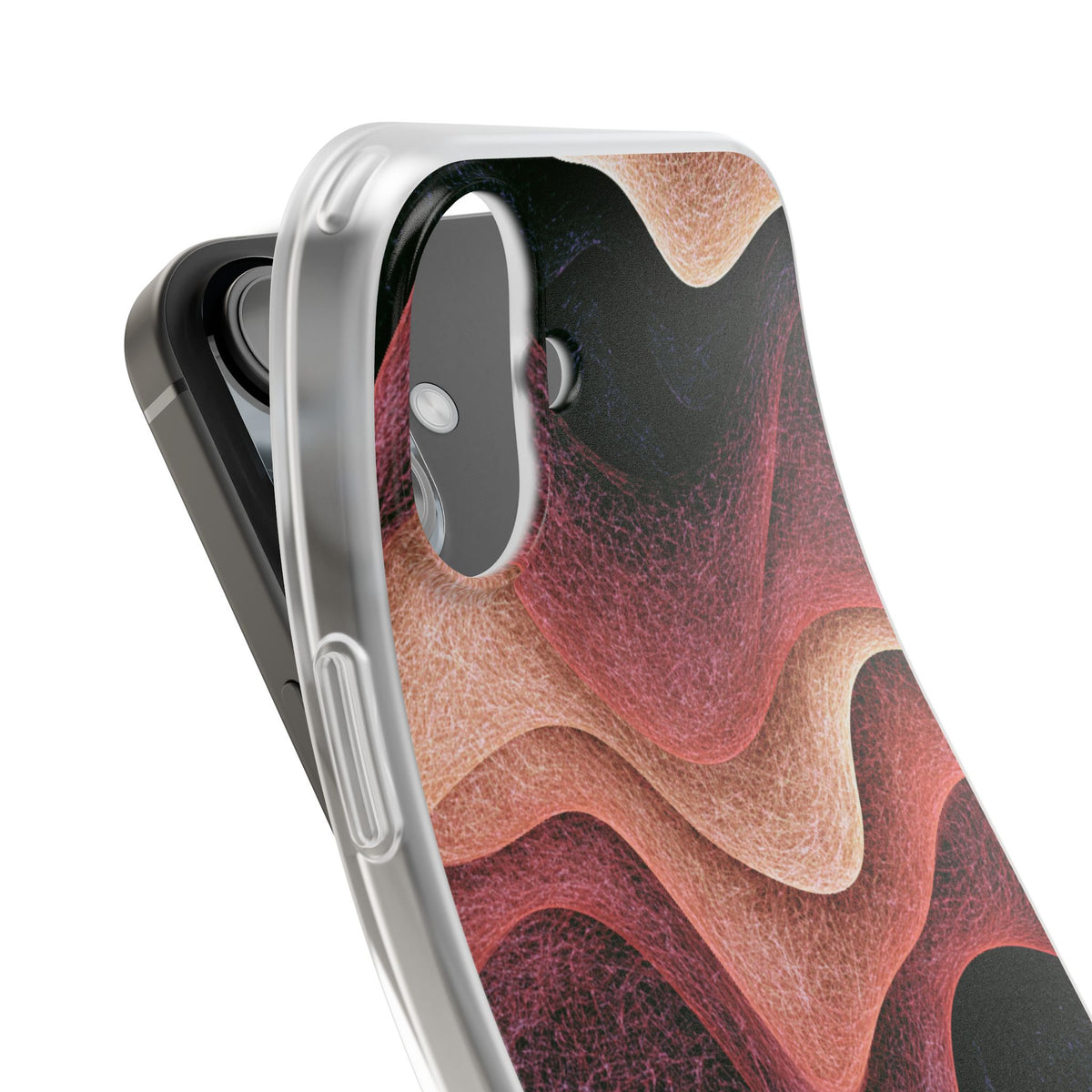 Rose Contour Waves · Lite Phone Case for iPhone ·  Pink