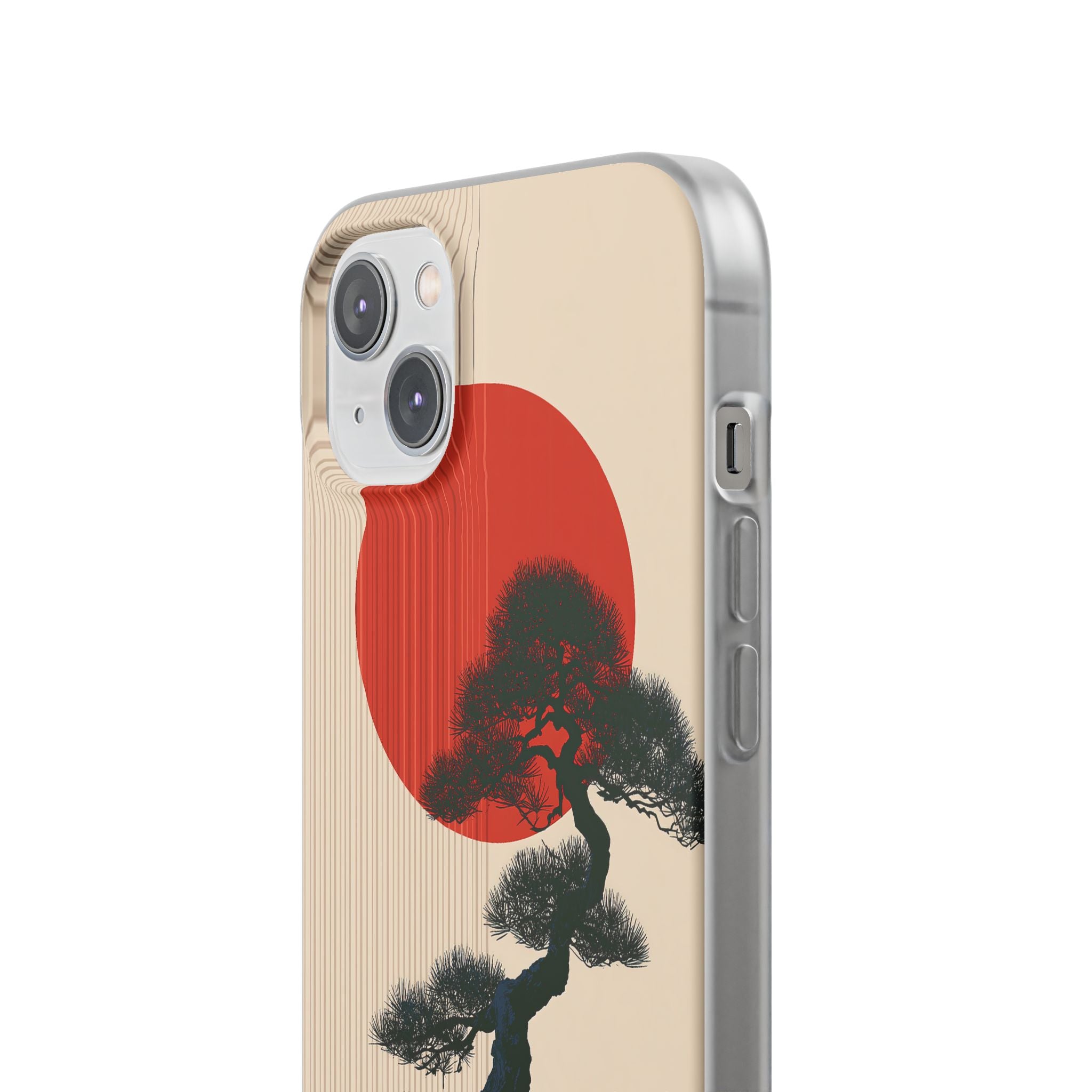 Beige Lite Phone Case for iPhone - Kyoto Crimson Pine