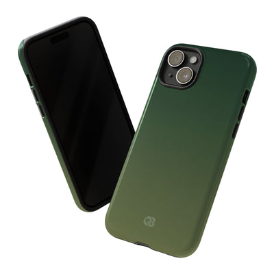 Green Tough Phone Case for iPhone - Shadow Moss Grain